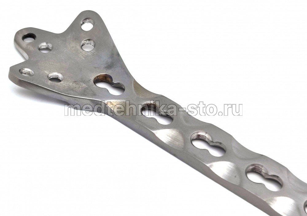 Пластина лист клевера с УС, дл. 197 мм, 9 отв.
